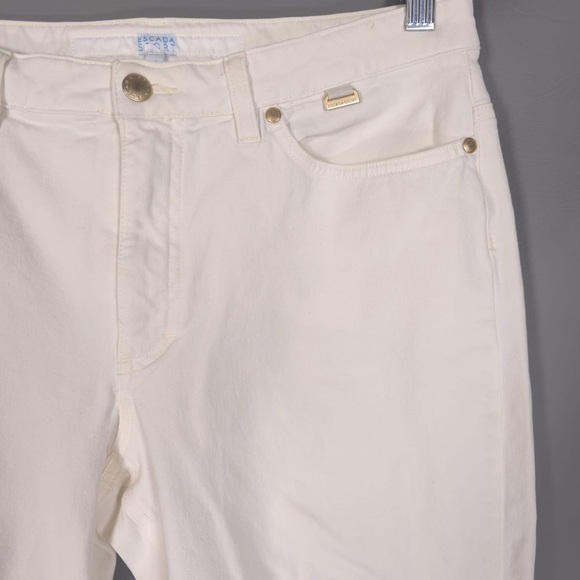 ESCADA SPORT Women ITALY🇮🇹MADE KATE Jeans BootCut Flare White Mid Rise Size 40 - Picture 11 of 15
